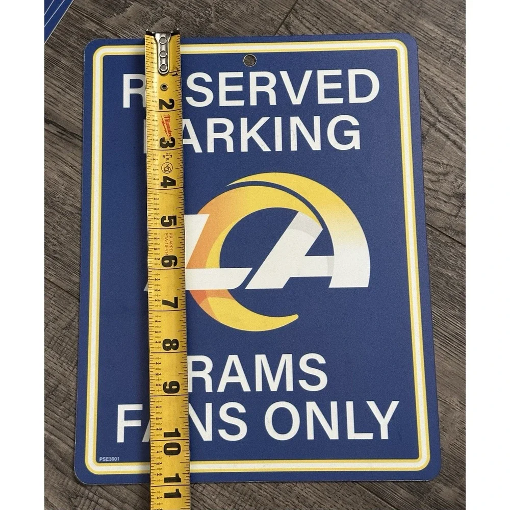 Los Angeles LA Rams Reserved‎ Parking Sign NFL Man Cave Garage Decor Bundle Lot